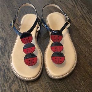 Charlet Olympia ladybug sandals